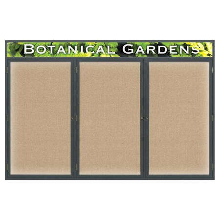 United Visual Products Open Faced Traditional Rounded Corkboard UV642ARC-GOLD-ULTMAR